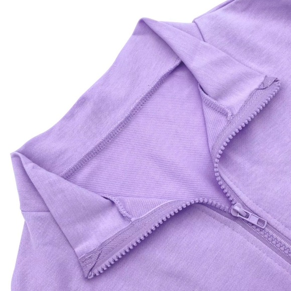 Women’s Fall Solid Zipper Pants Two Piece Set - Picture 5 of 8